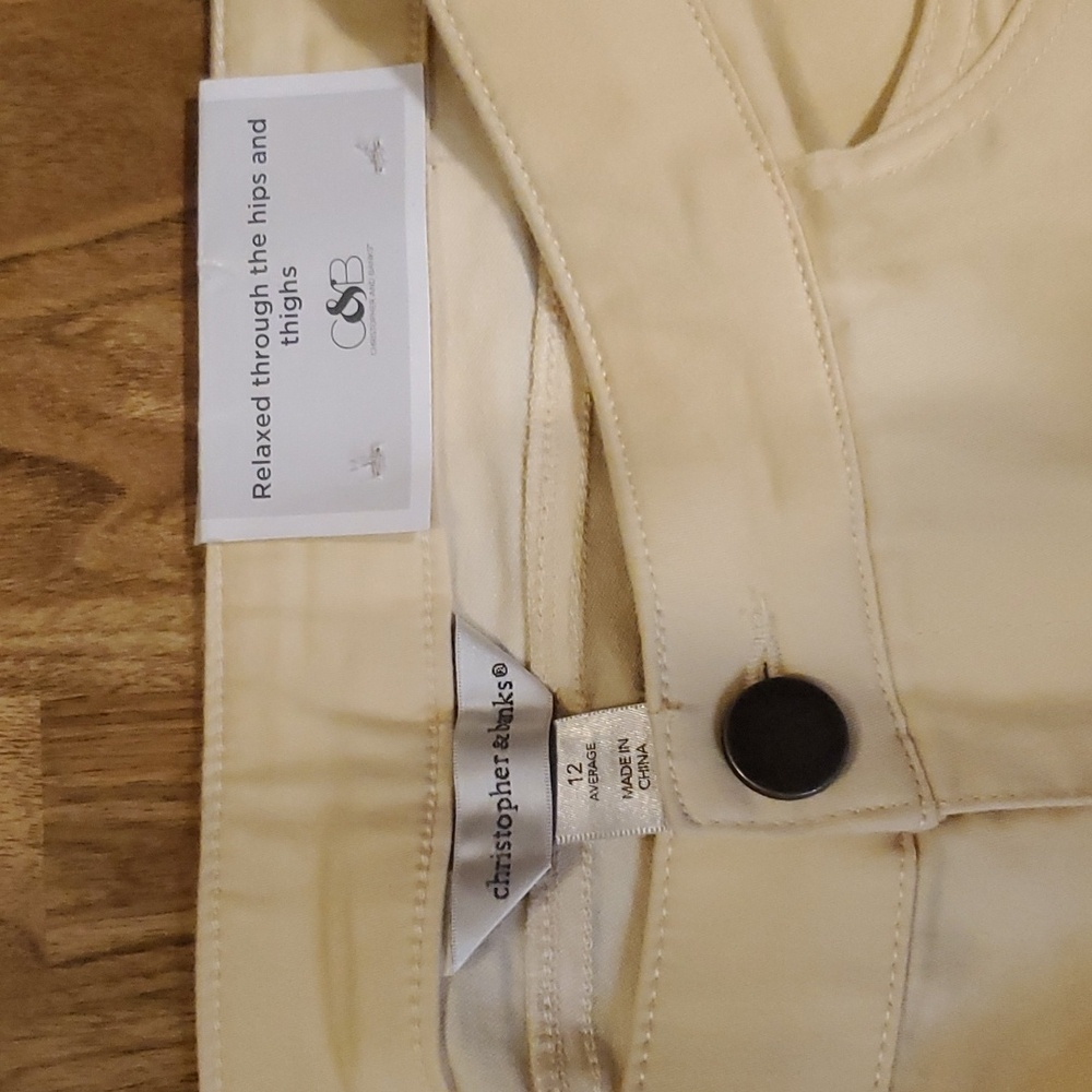 Christopher & Banks Perfect Pant Relaxed Fit High Rise Ankle Sz 12 Average NWT - Picture 2 of 8